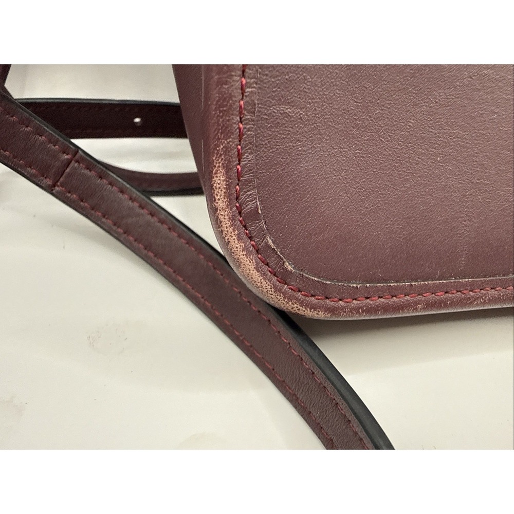 2017 Coach 75th Anniv Dinky Maroon Leather Crossbody Re-Edition 57325 - Picture 2 of 14